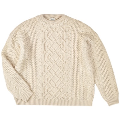 SONOFLOONG复古手工羊毛宽松毛衣