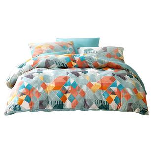 富安娜家纺牛奶绒三四件套珊瑚绒法兰绒加厚保暖床单被套绒面套件