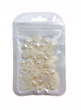 平底珍珠美甲饰品混装