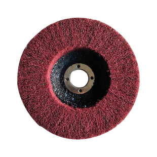 4寸立式百洁布抛光轮100*16不锈钢拉丝轮夹砂布百叶轮飞翼打磨片