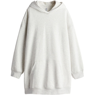 HM女装连衣裙冬季女士时尚休闲连帽棉质连衣裙1234769