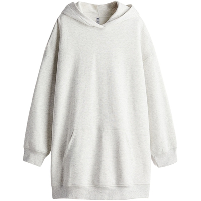 HM女装连衣裙冬季女士时尚休闲连帽棉质连衣裙1234769