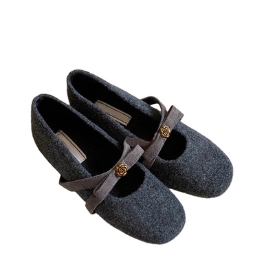 加绒内增高5/7cm玛丽珍单鞋女