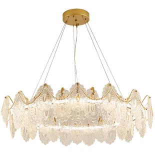 雷士照明法式轻奢吊灯现代简约客厅餐厅挂片灯浪漫奶油风灯具