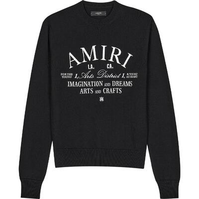 AMIRI印花圆领长袖休闲针织衫