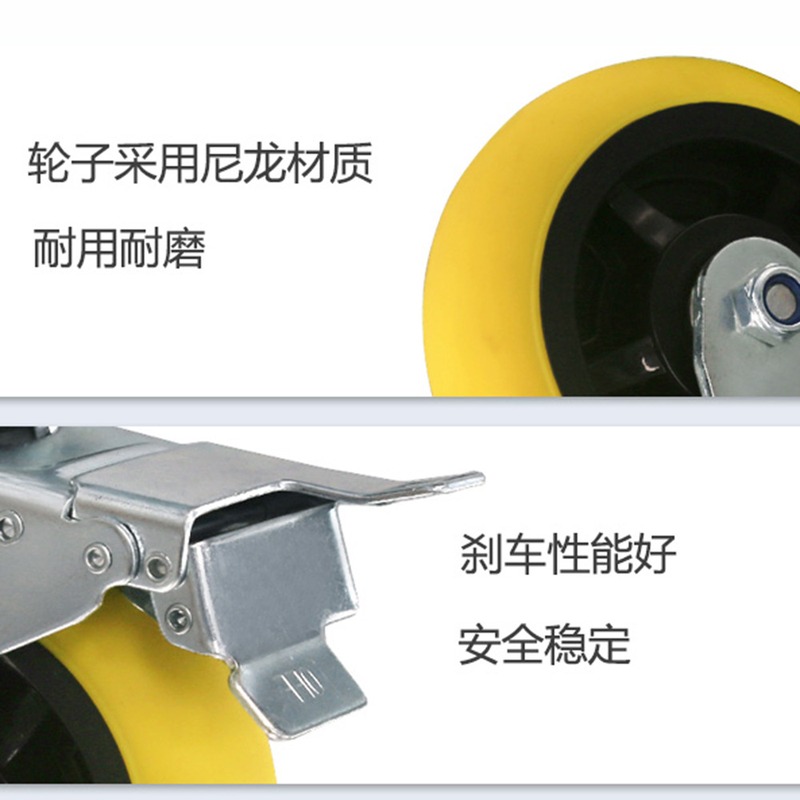 重型万向轮加厚支架TPR轮子静音脚轮机器设备平板滚轮手推车批发