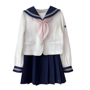 中牌制服馆 初雪 札幌襟蛇腹线夏季短袖透气中间服学院风夏服