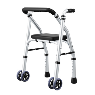 雅德拐棍助行器可坐老人辅助行走助力器轻便手推车折叠防摔辅助椅