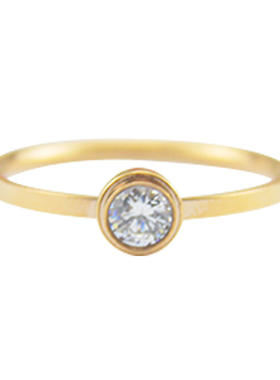 新款日韩潮学生钛钢镀仿真钻戒