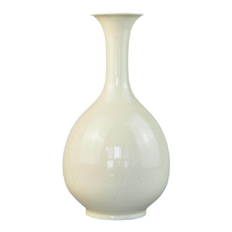 全手工定窑玉壶春瓶桌面居家花器