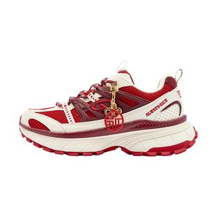 乔丹开元V3女休闲鞋新年款红色鞋子运动鞋潮流网面厚底老爹鞋女鞋