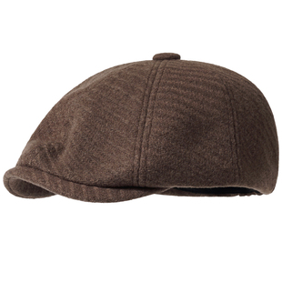 日系复古雅痞毛呢前进帽女英伦谢尔比剃刀党报童帽黑帮画家帽男潮