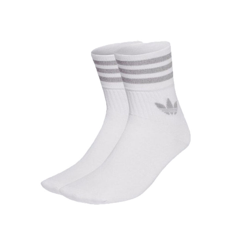 阿迪达斯三叶草CREW SOCK男女两双反光三条纹中筒袜GU2383 GU2569