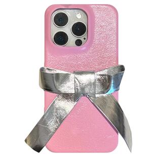 由里公园ins韩系少女甜美芭比粉立体蝴蝶结15适用17pro苹果17ProMax手机壳iPhone16全包17新款14Promax保护套