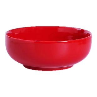 6寸7寸8寸家用酒店红色陶瓷福碗百岁寿碗乔迁之喜面碗筷匙喜庆装