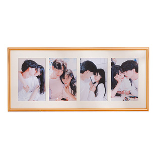 黑色铝合金三连框相框摆台6寸情侣创意组合diy多张照片框定制挂墙