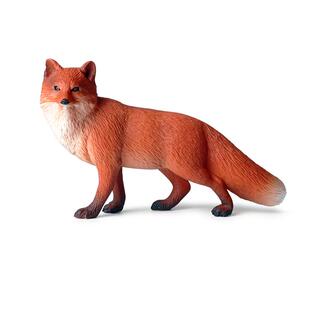 仿真狐狸模型玩具大红狐北极狐耳廓狐儿童认知动物园玩具摆件礼物