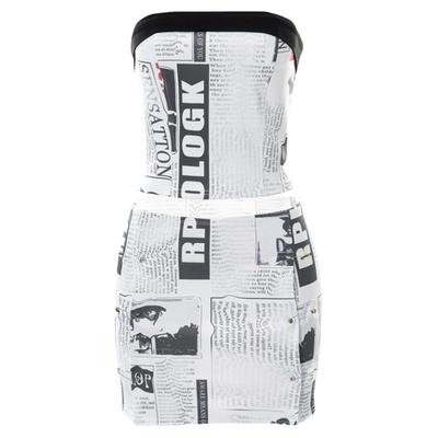 欧美辣妹风新款涤纶多样长裙上衣