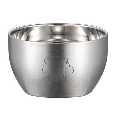 316双层不锈钢熊熊碗高级方圆碗