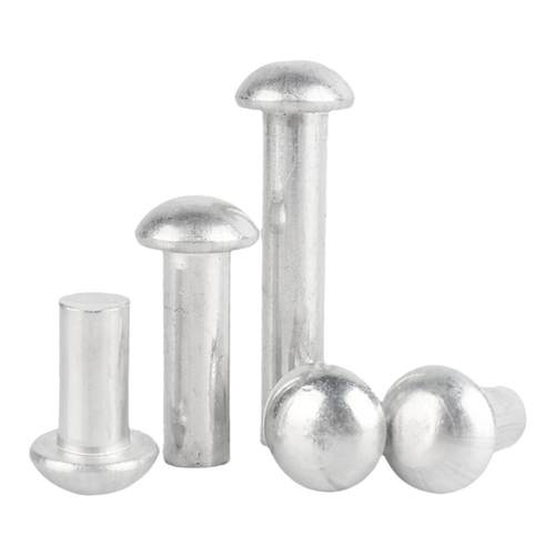 半圆头铝铆钉实心铆钉圆帽敲击式手打卯钉柳丁M1.5M2M3M4M5M6M8