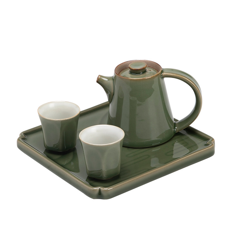 中式一壶二杯小套装家用泡茶器