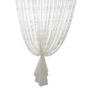 欧式绣花纯色纱帘阳台落地窗窗帘飘窗布帘花卉植物田园风窗纱纱窗