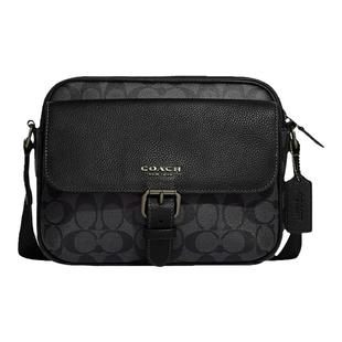 COACH 蔻驰 HUDSON 男士斜挎包盒子包单肩包邮差包 学院风
