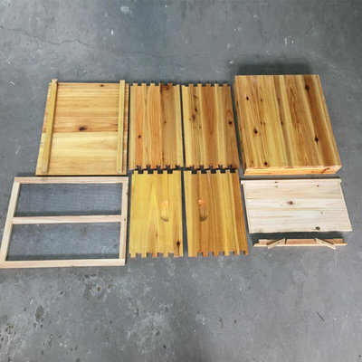 新十框箱煮蜡中蜂蜂箱杉木蜂箱浸蜡标准蜂箱双面抛光养蜂工具用促
