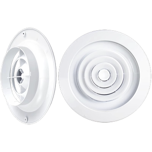 圆形百叶ABS圆型散流器扩散式新风口通风口中央空调排风口出风口