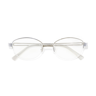 backbone老钱风半框眼镜近视女度数可配纯钛椭圆格雷系素颜眼镜框