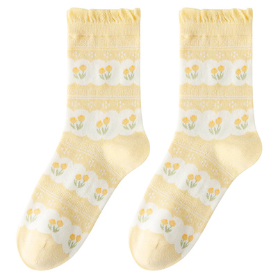 caramella女士女袜春夏季中筒袜