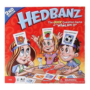 英文头绷hedbanz game猜猜我是谁What amI亲子游戏益智英语学习卡