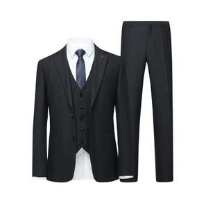 海澜之家三件套礼服西服套装男新郎结婚商务弹力松紧腰修身套西