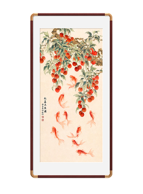 【寓意好】九鱼图玄关装饰画