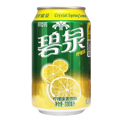 屈臣氏碧泉柠檬茶汽水24罐整箱