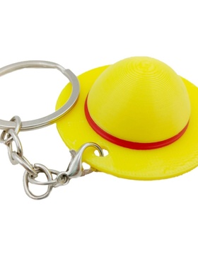 3D打印海贼王动漫周边路飞草帽钥匙扣模型可挂包包创意草帽钥匙扣