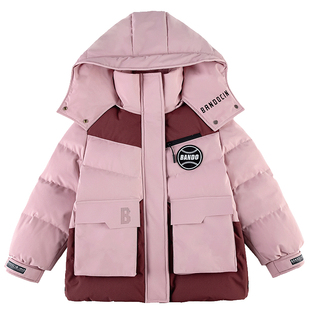 (清仓款)半度闲女童羽绒服冬装中大童25儿童冬季加厚白鸭绒外套