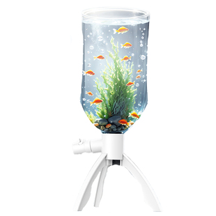 懒人鱼缸支架桌面矿泉水桶生态养鱼神器自制专用创意鱼缸倒置换水