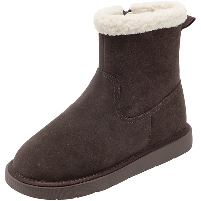 达芙妮雪地靴冬季短靴加厚防滑