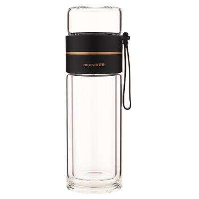 茶水分离耐高温双层泡茶玻璃杯