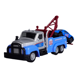 合金拖车玩具救援车男孩仿真车模儿童升降车玩具车金属工程小汽车