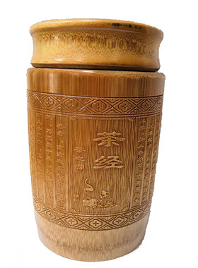 精品竹制复古密封家用茶叶罐