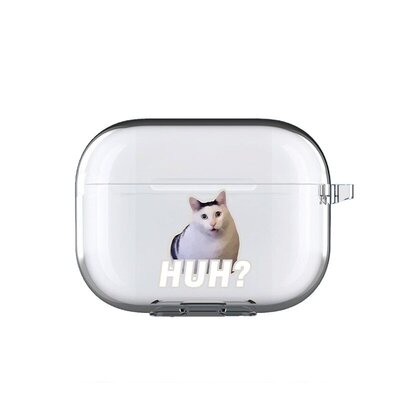 HUH猫适用于苹果Airpods2pro3代4代保护套pro2耳机保护壳华为freebudspro4透明耳机套软壳