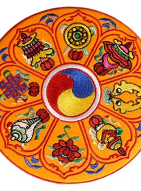 藏式吉祥十字铃杵垫子法器手工