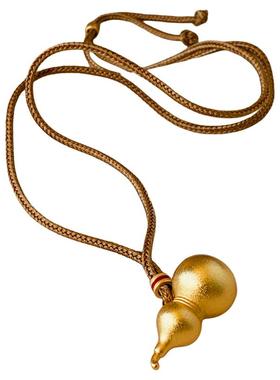 沙金葫芦吊坠长款项链高级感配饰