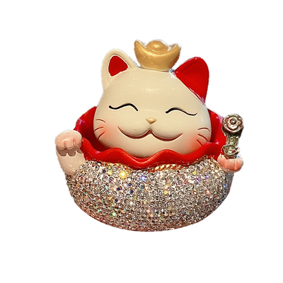 创意摇头招财猫高颜值汽车载摆件