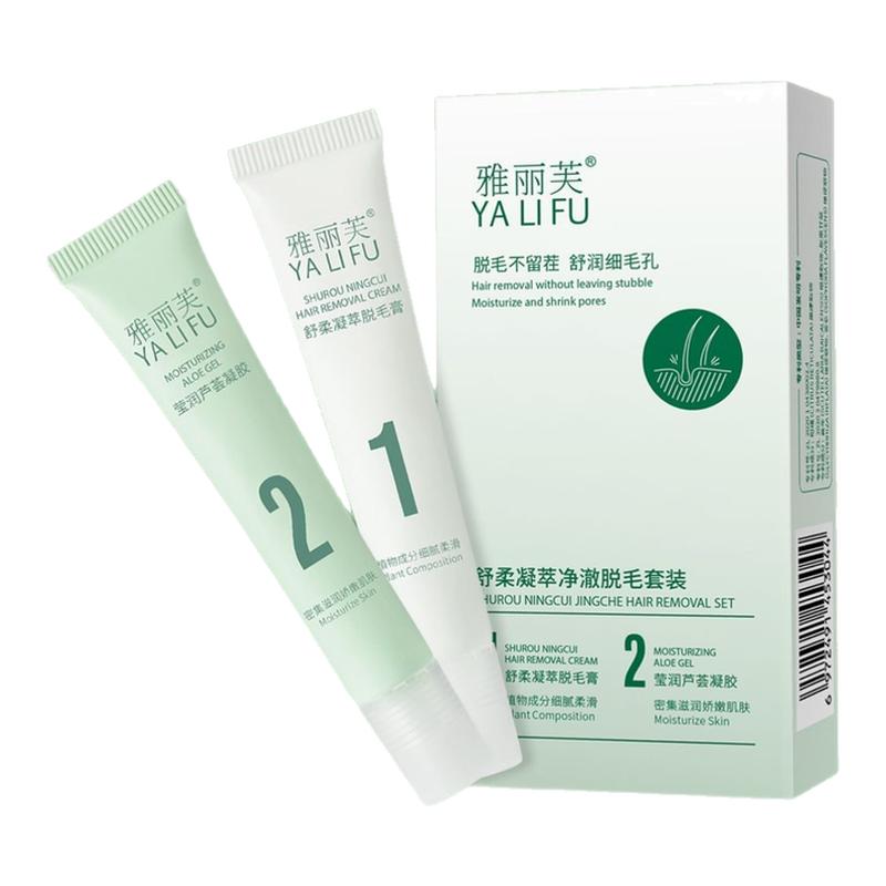 舒柔凝萃净澈脱毛套装温和去小胡子面部汗毛脱毛膏芦荟凝胶