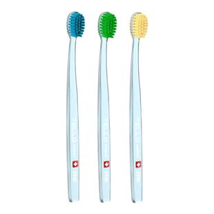 瑞士进口TELLO泰尔乐牙刷成人中硬毛去牙渍清洁力强男士女士小头