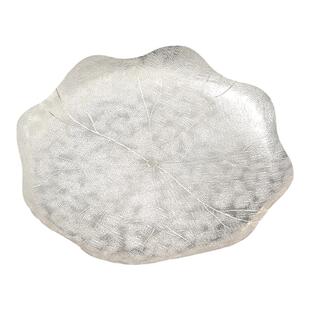 茶盘纯银999杯垫壶承茶托纯手工一张打银碟茶道零配功夫茶具 池荷