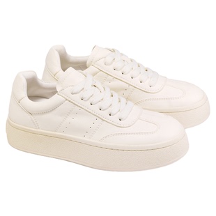 fed简约小白鞋秋季新款女鞋真皮厚底鞋增高休闲板鞋女S0916-ZC397